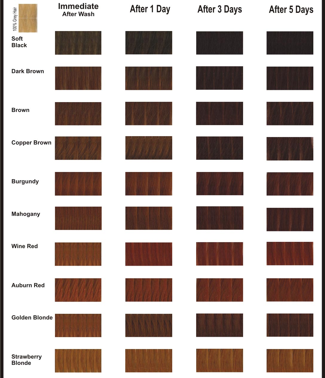 Radico Hair Color Chart